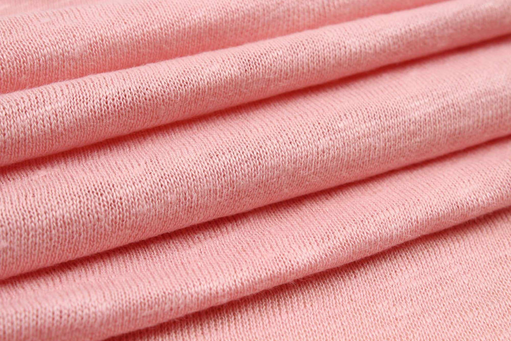 10 Mts Roll - Soft Linen Single Jersey (Bridal Rose) - OFFER: 9,50€/Mt-Roll-FabricSight