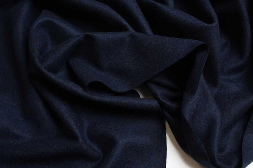 100% Cashmere Jersey – Navy Blue Mélange (Yarn Dyed)-Fabric-FabricSight