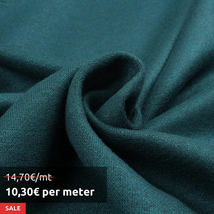 5 Mts Roll - Cashmere Touch Knit (Petrol Green) - OFFER: 10,30€/MT-Roll-FabricSight