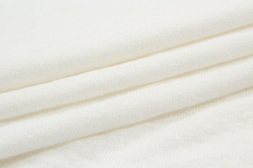 8 Mts Roll - Linen Viscose Jersey for T-Shirts (OFF-WHITE) - OFFER: 8,25€/MT-Roll-FabricSight