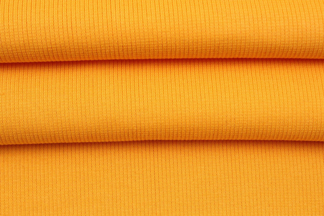 8 Mts Roll - Organic Cotton Stretch Rib 2x2 (Mango Sorbet) - OFFER: 6,50€/MT-Roll-FabricSight
