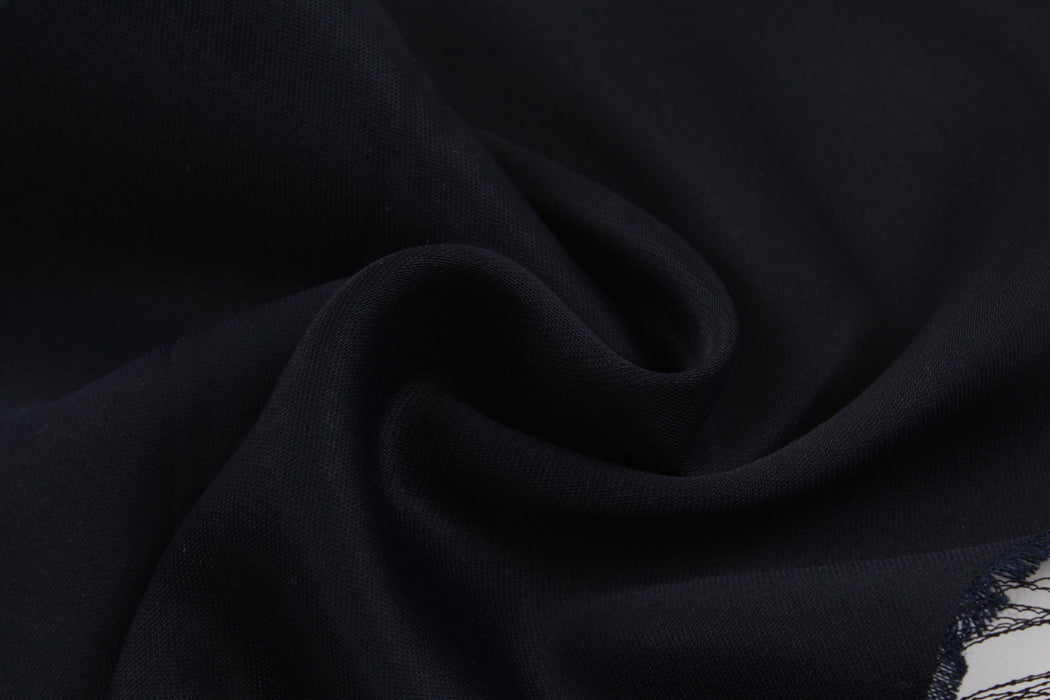Acetate and Ecovero Viscose Shiny Satin - Navy-Fabric-FabricSight