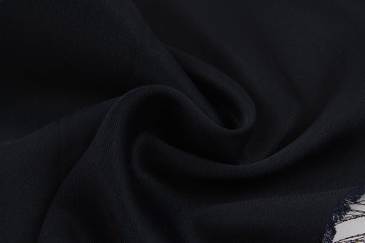 Acetate and Ecovero Viscose Shiny Satin - Navy-Fabric-FabricSight