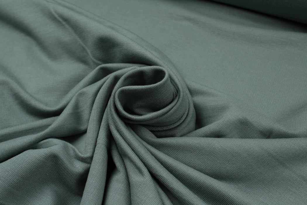 Bamboo Light French Terry - Stretch - Dark Mint (1.5 Mts Remnant)-Remnant-FabricSight