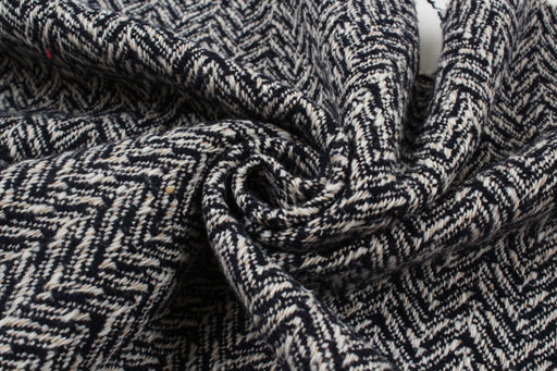 Bi-Color Recycled Wool Chevron for Outwear - 2 Colors Available-Fabric-FabricSight