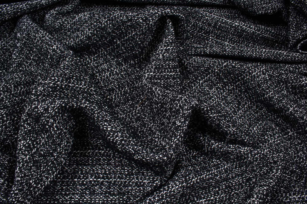 Bicolor Bouclé Tweed - Linen Blend Stretch-Fabric-FabricSight