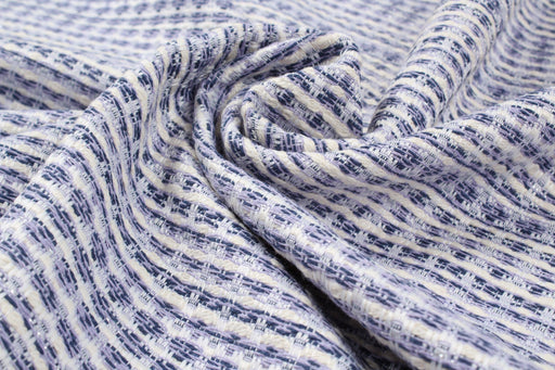 Bicolor Jacquard Tweed - Stripes with Lurex-Fabric-FabricSight