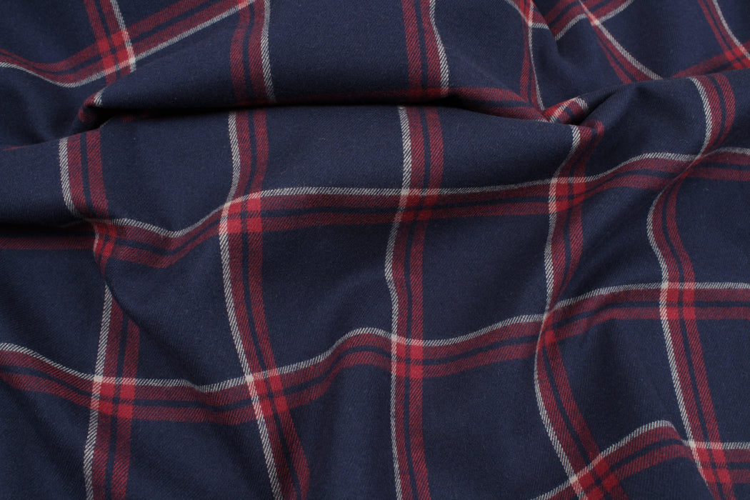 Brushed Flannel for Shirting - Checks-Fabric-FabricSight