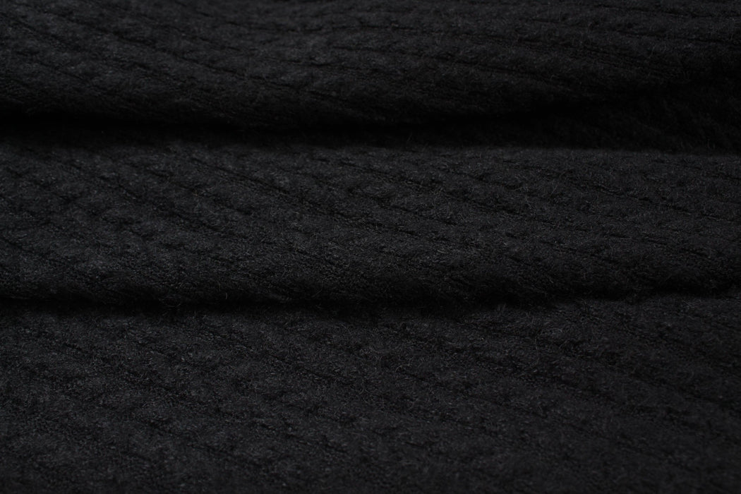 Cashmere Touch Knitted Jacquard - Cable-knit-Roll-FabricSight