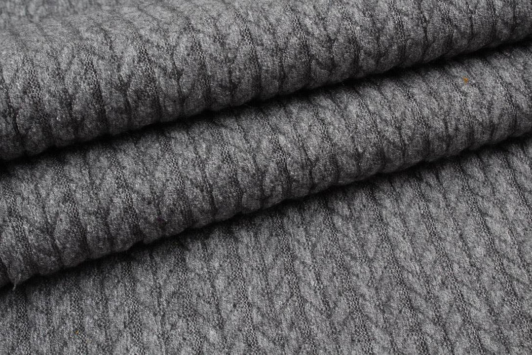 Cashmere Touch Knitted Jacquard - Cable-knit-Roll-FabricSight