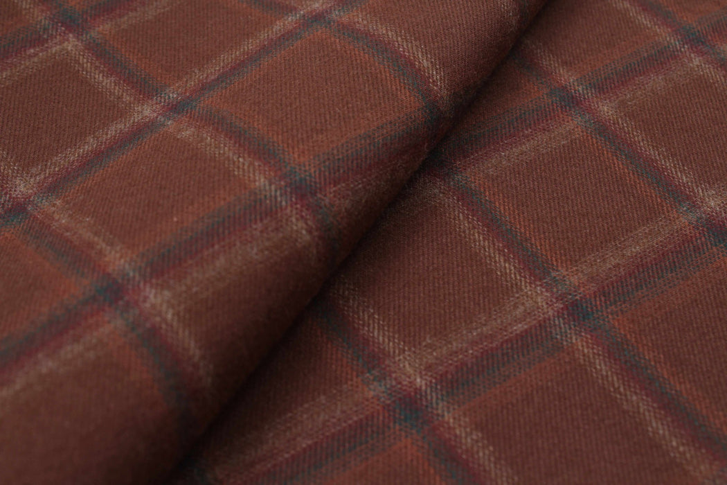 Checks Cotton Brushed Flannel - 3 Variants Available-Fabric-FabricSight