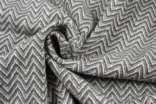 Chevron Jacquard Recycled Wool - Double Face-Fabric-FabricSight