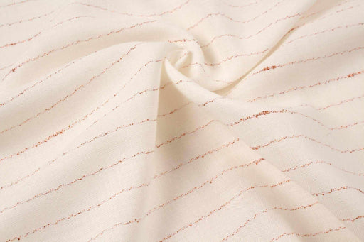 Copper Lamé White - Stripes-Fabric-FabricSight