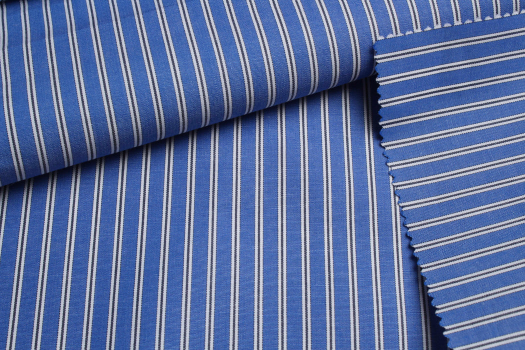 Cotton 60/2 Poplin - Fancy Stripes-Fabric-FabricSight