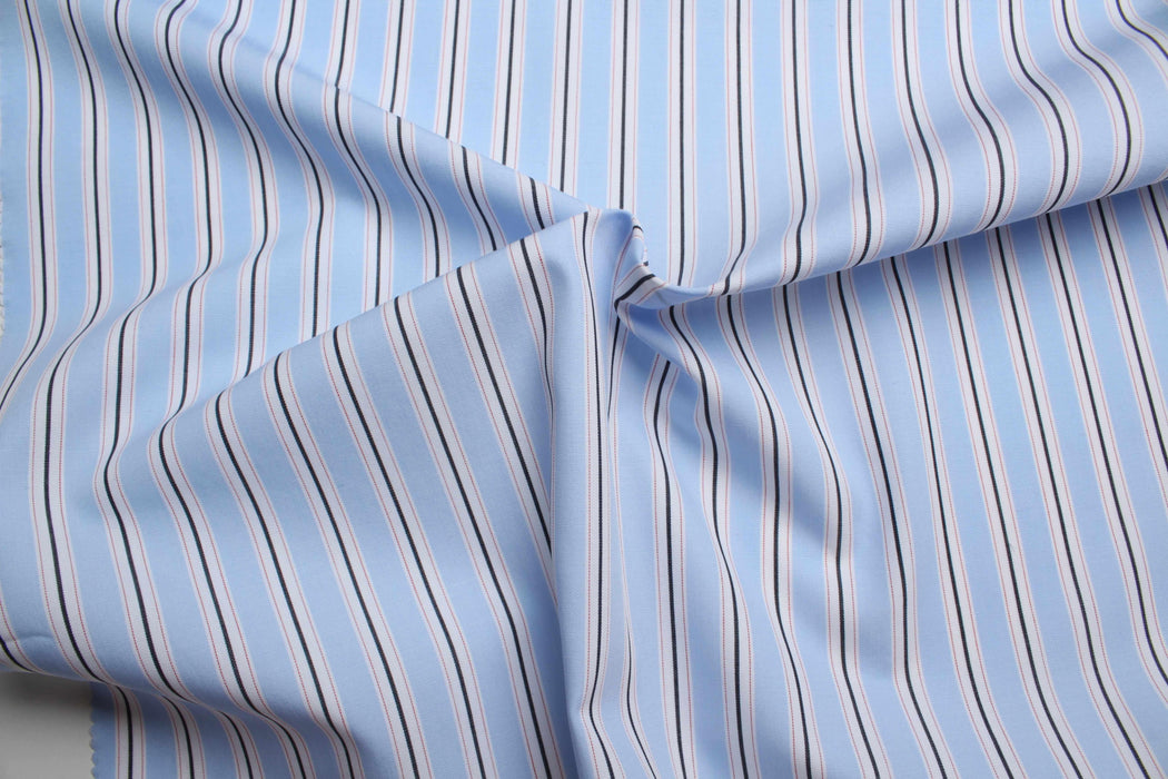 Cotton 70´S Poplin - Chambray and Stripes-Fabric-FabricSight