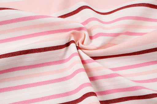 Cotton Blend Shirting - Pink Stripes-Fabric-FabricSight