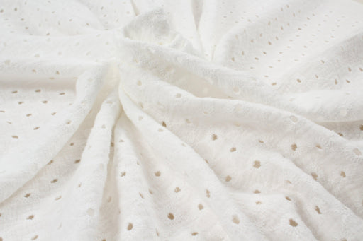 Cotton Double Face Muslin - English Embroidery - Floral-Fabric-FabricSight