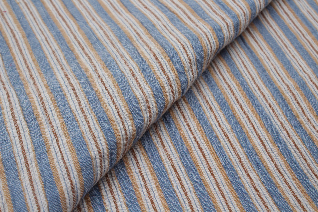 Cotton Double Muslin - Fancy Checks and Stripes Prints - 4 Variants-Fabric-FabricSight