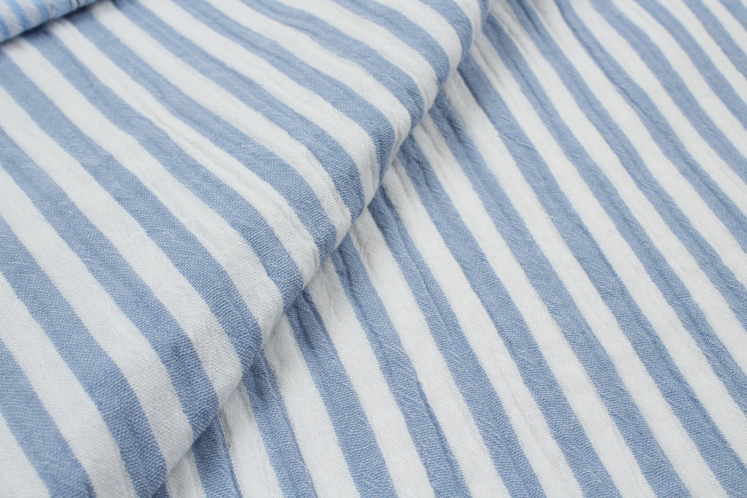 Cotton Double Muslin - Stripes Design - 6 Variants Available-Fabric-FabricSight