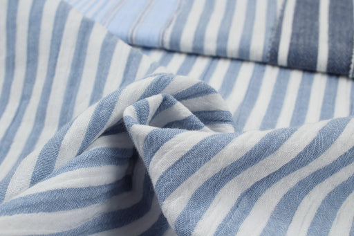 Cotton Double Muslin - Stripes Design - 6 Variants Available-Fabric-FabricSight