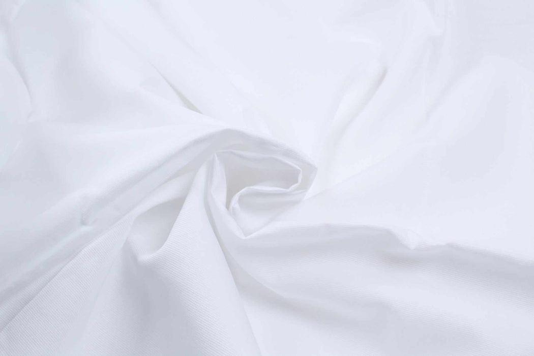Cotton Ottoman for Shirting - Optical White-Fabric-FabricSight