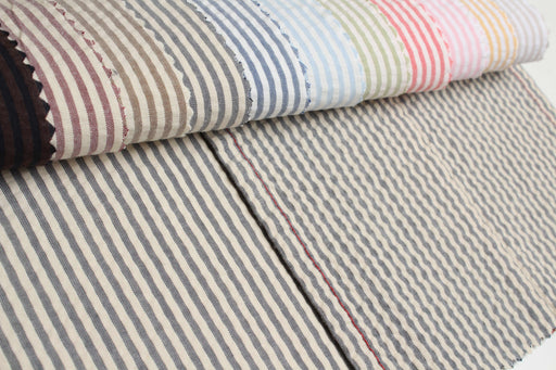 Cotton Seersucker – Candy Stripes for Trousers-Fabric-FabricSight