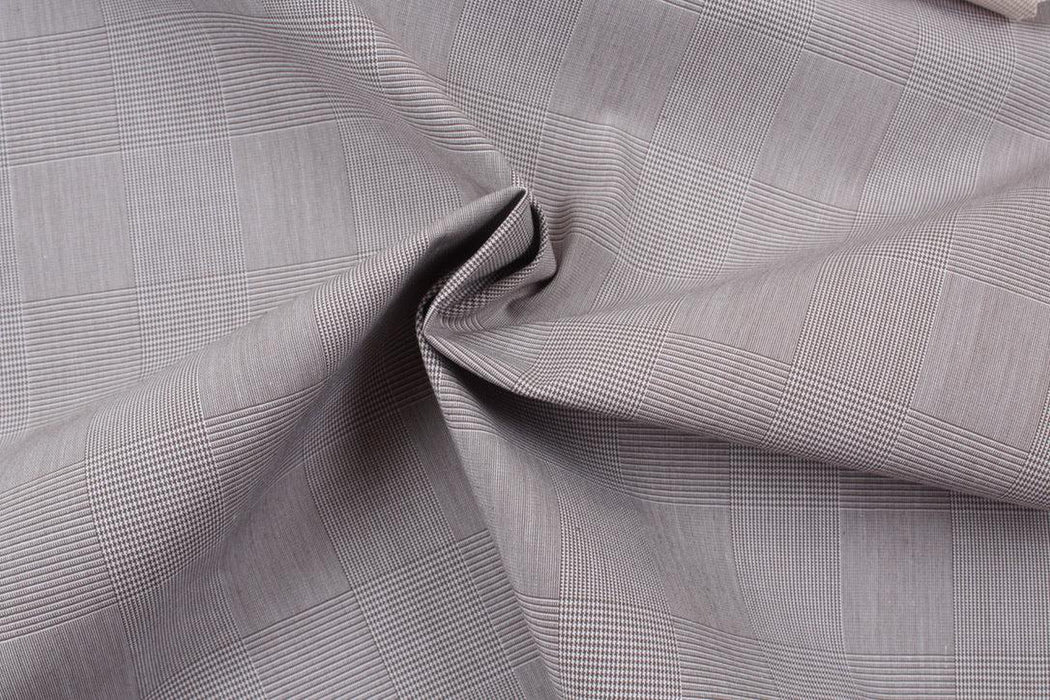 Cotton Stretch Prince of Wales for Trousers-Fabric-FabricSight
