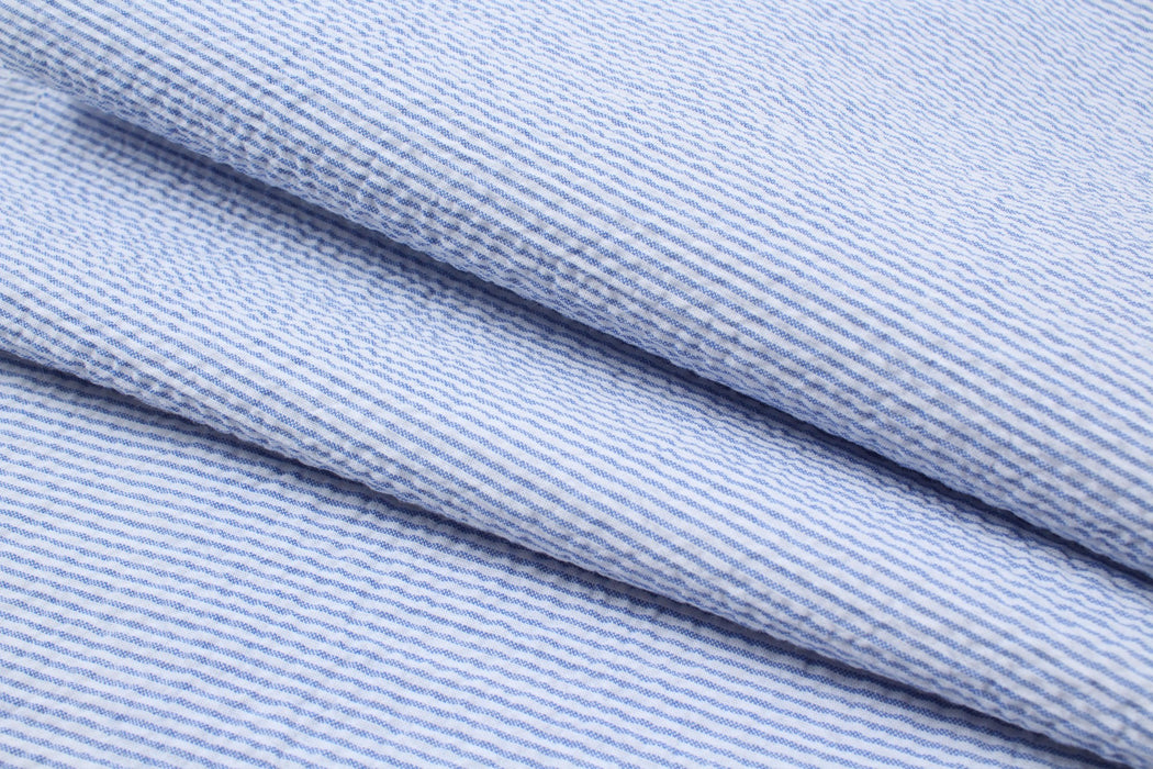 Cotton Stretch Seersucker - 6 Variants Stripes-Fabric-FabricSight
