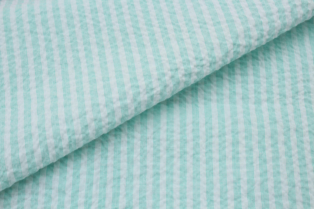 Cotton Stretch Seersucker - Stripes - 7 Colors Available-Fabric-FabricSight