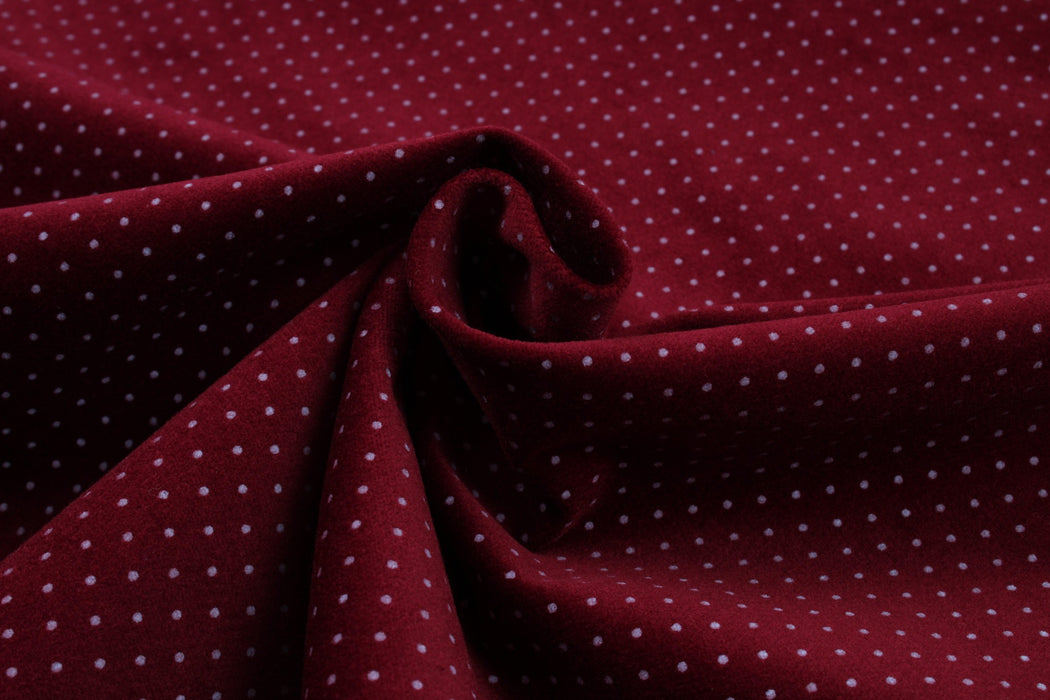 Cotton Stretch Woven Velvet - Dots Print-Fabric-FabricSight
