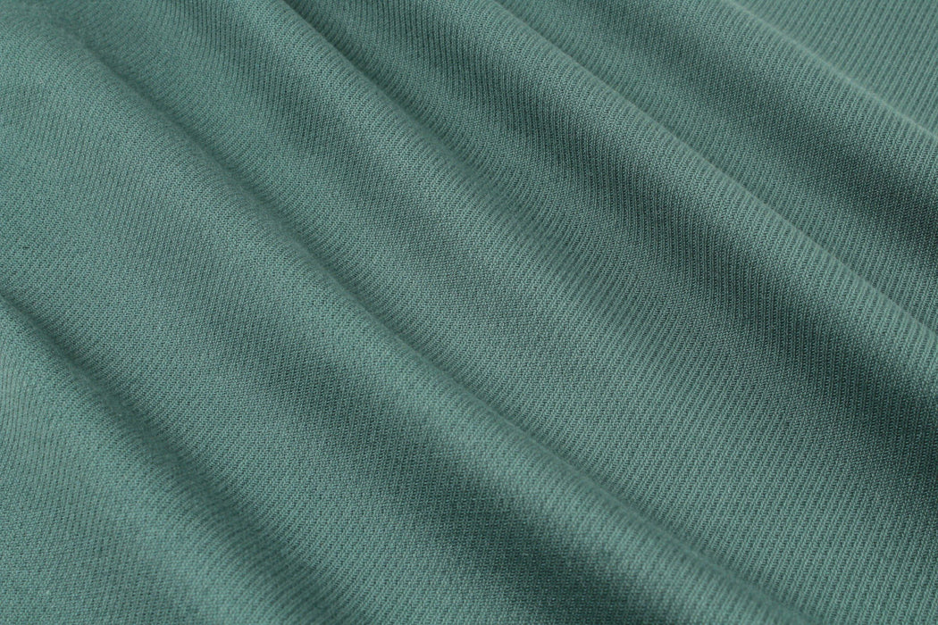 Cotton Viscose Double Twill - Green-Fabric-FabricSight