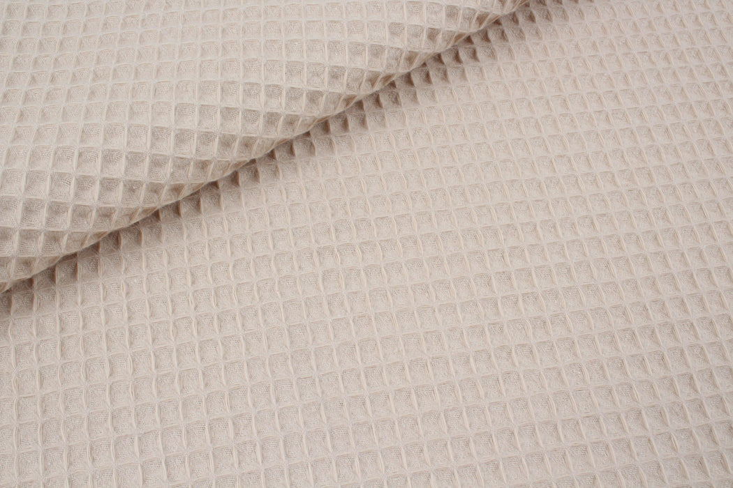 Cotton Waffle - 18 Colors Available - Beige-Roll-FabricSight