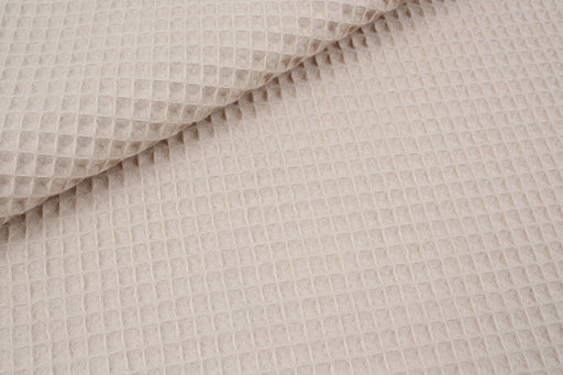 Cotton Waffle - 18 Colors Available - Beige-Roll-FabricSight