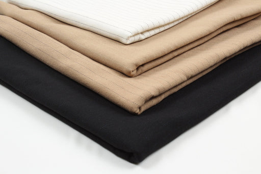 Cotton and Ecovero Viscose Twill for Bottoms and Jackets - Diplomatic Stripes-Fabric-FabricSight