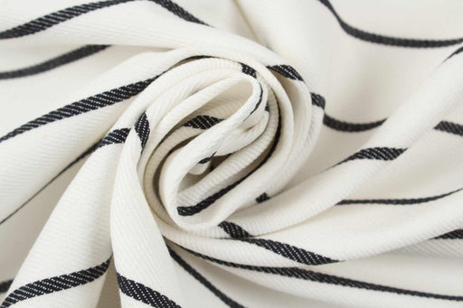 Cotton and Ecovero Viscose Twill for Bottoms and Jackets - Stripes-Fabric-FabricSight