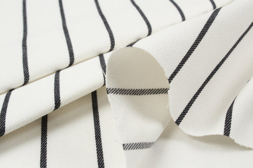 Cotton and Ecovero Viscose Twill for Bottoms and Jackets - Stripes-Fabric-FabricSight