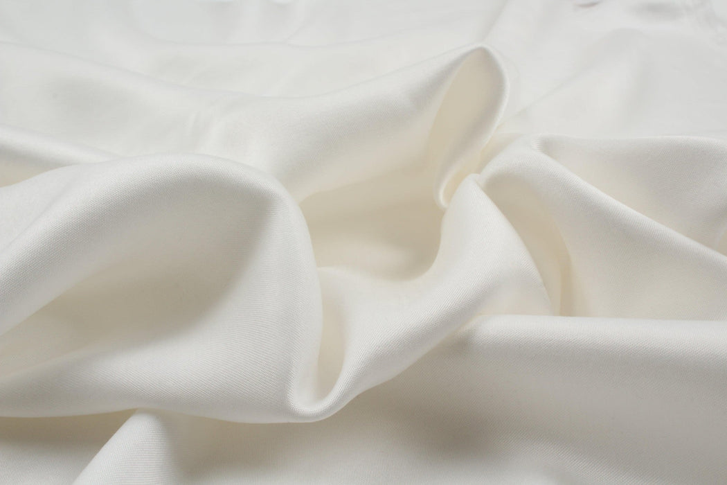 Cupro Viscose Blend Twill, Vegan Certified - Aqua (Limited Edition Colors)-Fabric-FabricSight