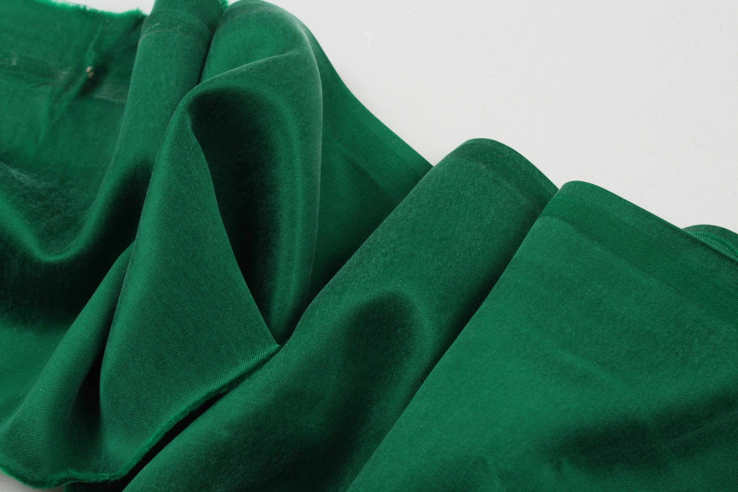 Cupro Viscose Blend Twill, Vegan Certified - Aqua (Limited Edition Colors)-Fabric-FabricSight