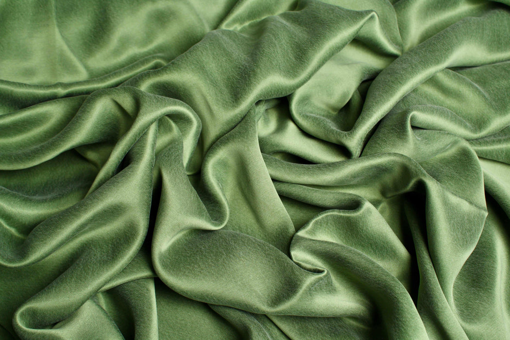 Cupro Viscose Blend Twill, Vegan Certified - Aqua (Limited Edition Colors)-Fabric-FabricSight