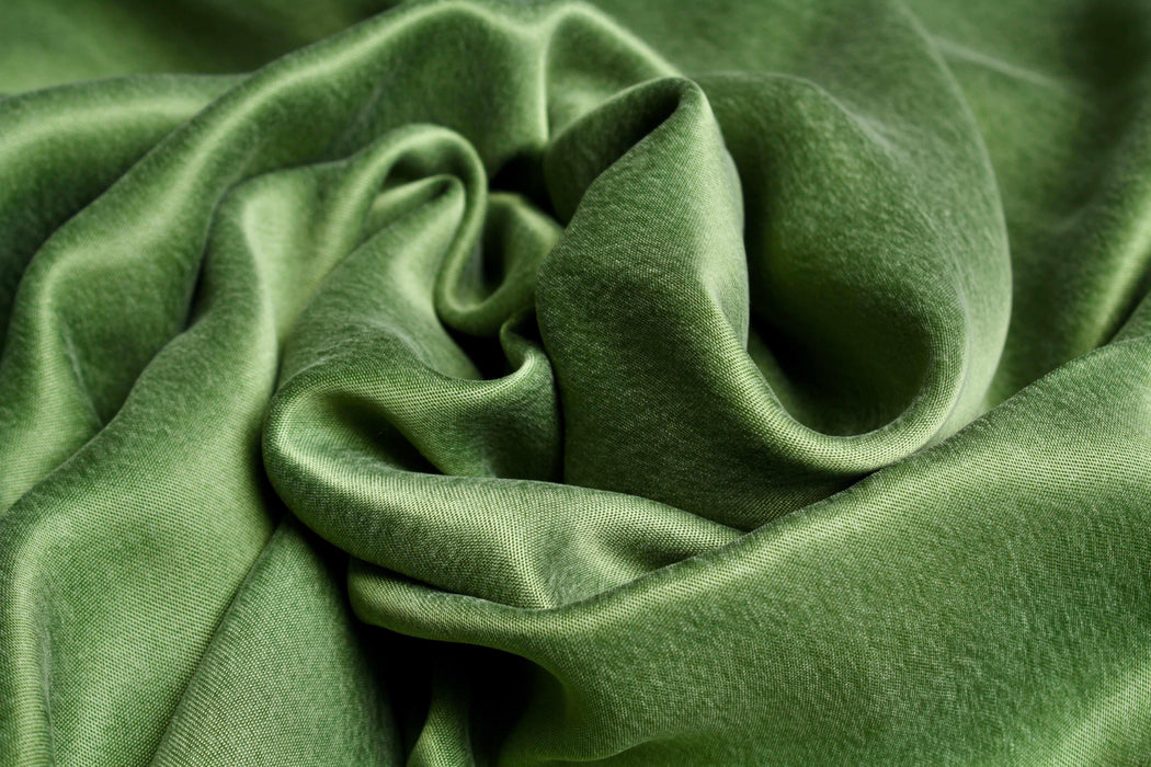 Cupro Viscose Blend Twill, Vegan Certified - Aqua (Limited Edition Colors)-Fabric-FabricSight