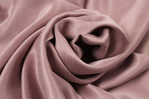 Cupro Viscose Blend Twill, Vegan Certified - Pale Mauve (Remnant)-Remnant-FabricSight