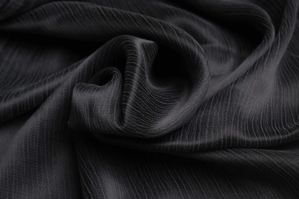 Cupro Viscose Crepe Satin – Textured Fluidity with a Subtle Sheen-Fabric-FabricSight
