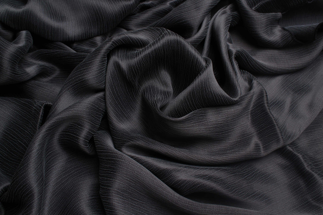 Cupro Viscose Crepe Satin – Textured Fluidity with a Subtle Sheen-Fabric-FabricSight