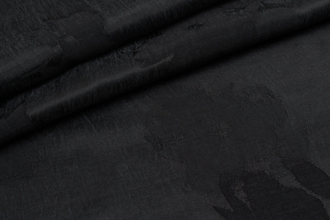 Cupro Viscose Floral Jacquard-Fabric-FabricSight