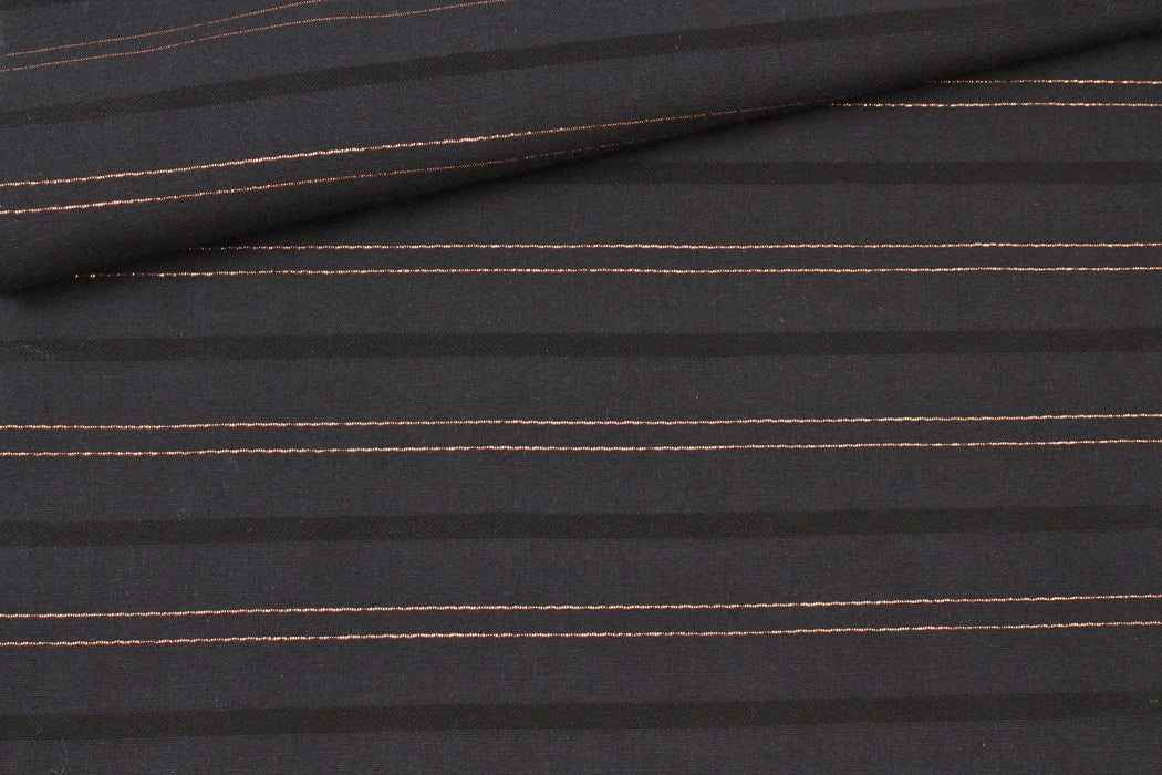 Dobby and Metallic Yarn Striped Fabric-Fabric-FabricSight