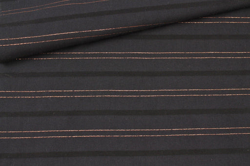 Dobby and Metallic Yarn Striped Fabric-Fabric-FabricSight