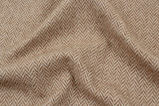 Double Face Chevron for Outwear - Brown and Beige-Fabric-FabricSight