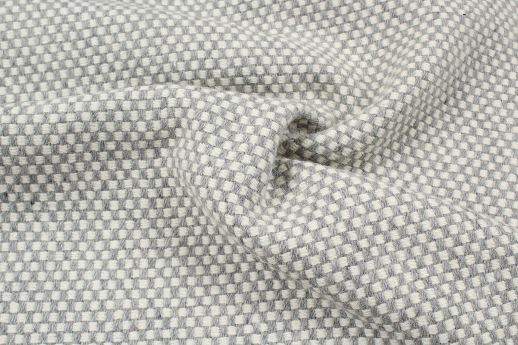 Double Face Recycled Wool - Chess Pattern-Fabric-FabricSight