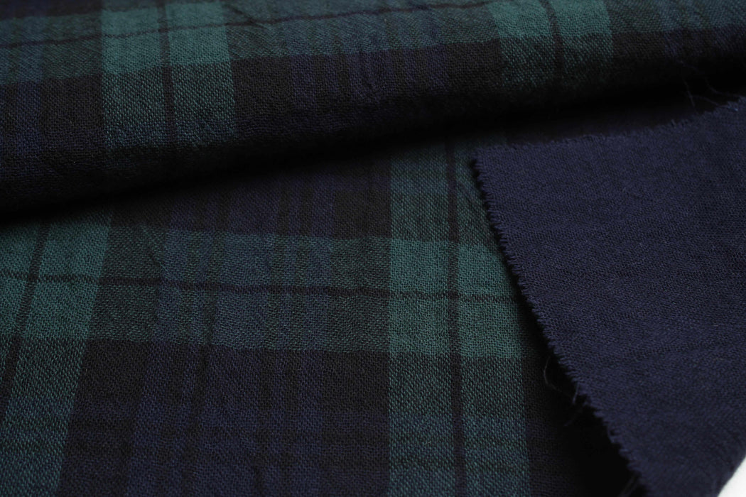 swatch-Double Muslin Organic Cotton Over Shirt - Checks-Fabric-FabricSight