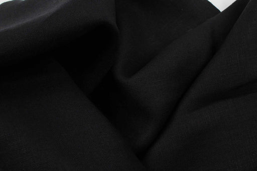 European Flax Washed Luxury Linen - Black (Remnant)-Remnant-FabricSight